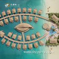 Maldives beach hotel miniature model